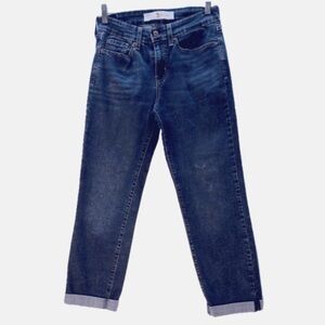 Levi Signature Jeans Boyfriend Low Rise Straight 4 / 27x24 Dark Wash Blue